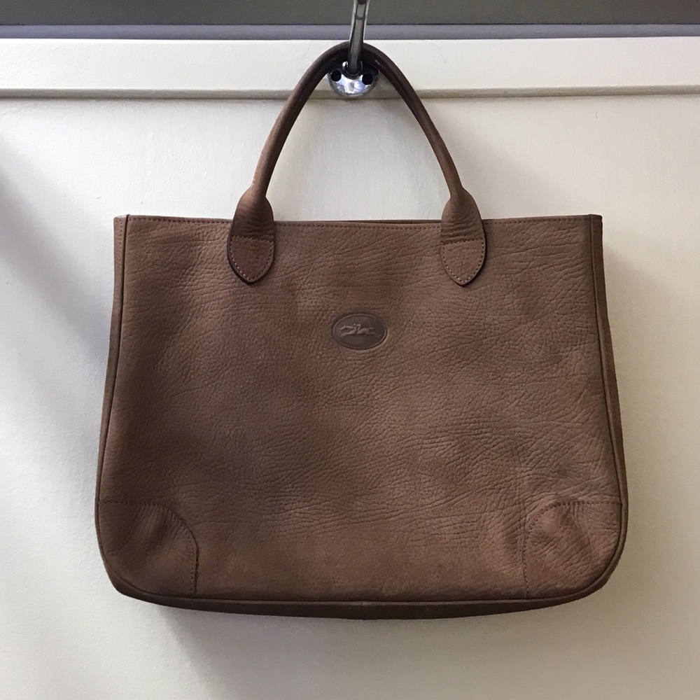 Longchamp Brown Leather Tote Bag